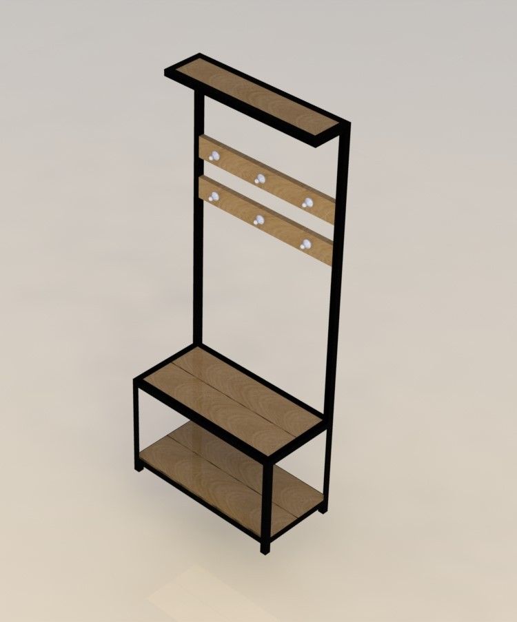 Meuble Entree Metal Bois