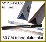 Kutch triangulaire de 30 cm en aluminium anodisé avec impression des échelles sur mesure - Fabrication européenne - GO115-15KA06