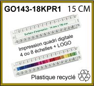Kutch plat de 15 cm fabriqué en plastique recyclé - GO143-18KPR1