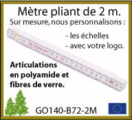 Mètre pliant en bois de 1 mètre