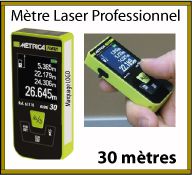 Télémètre laser professionnel portable de 30 m multifonctions et programmable