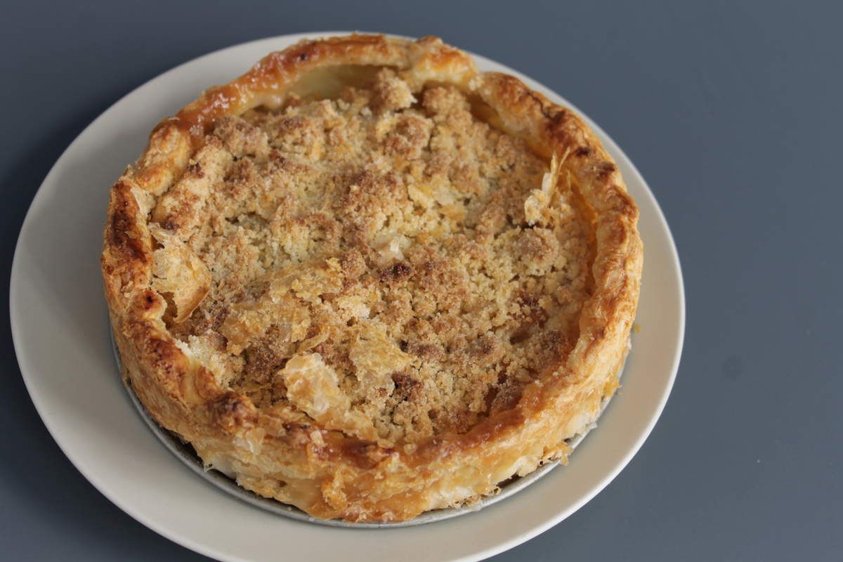 crumble pommes poires chocolat