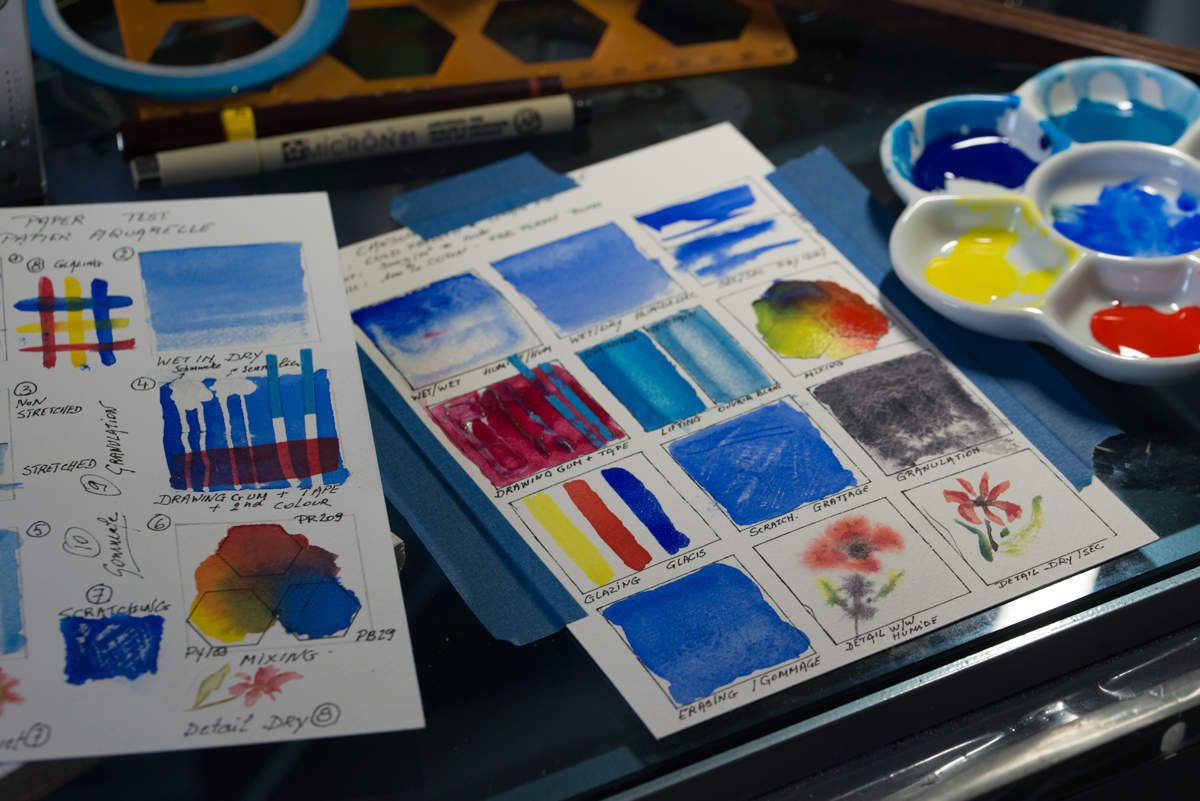 Test Watercolour Paper on my desk