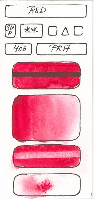 Watercolour Paint made with Red Pigment PR17