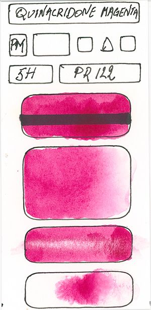 Watercolour Paint made with Red Pigment PR122