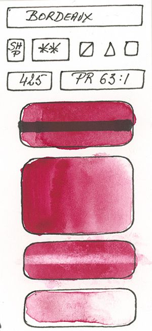 Watercolour Paint made with Red Pigment PR63