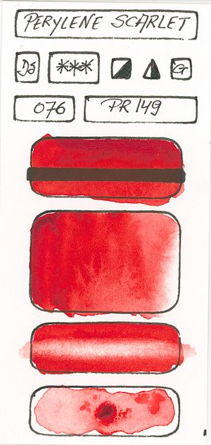 Watercolour Paint made with Red Pigment PR149