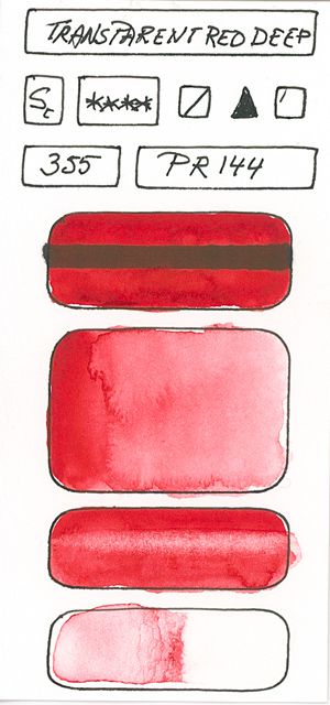 Watercolour Paint made with Red Pigment PR144