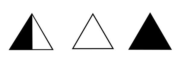 Symbols for staining : Staining - Non or Light Staining - Heavily Staining