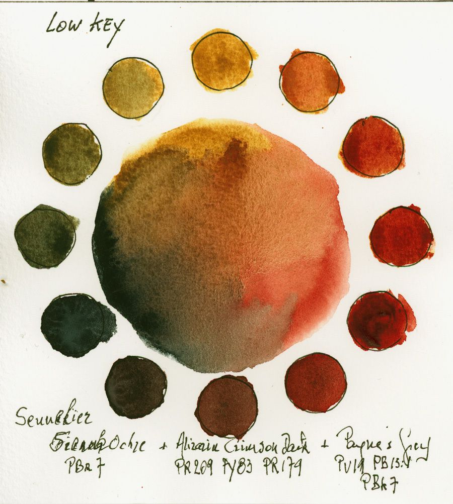 Low Key Triad with Sennelier Watercolors