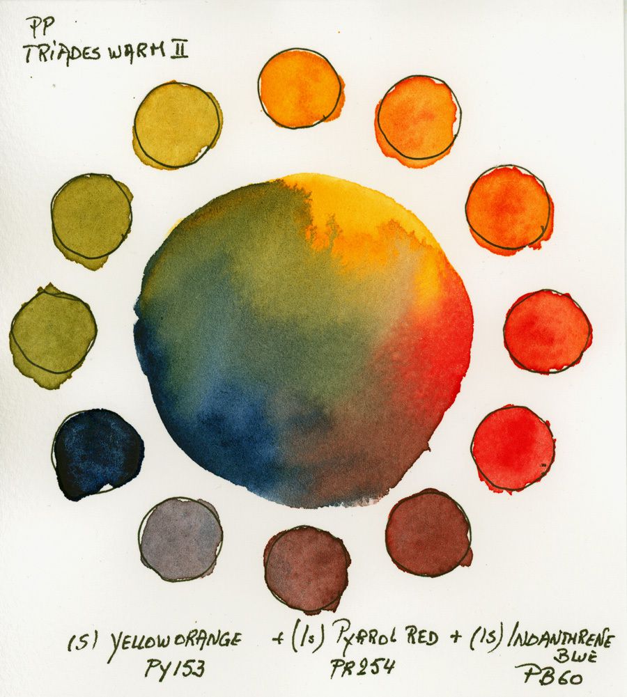 Warm Triad version 2 with colors from my Limited Palette