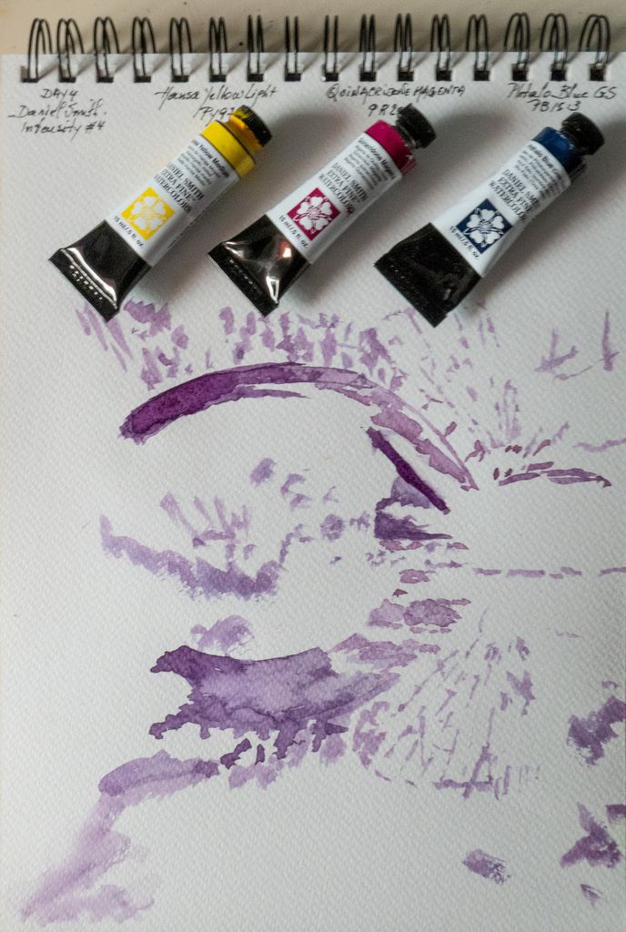 Sketch en monochrome en sous-peinture pour la réalisation de l'Aquarelle " Le Vieu Pont "