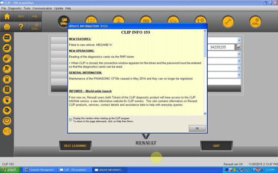 Free download v153 Renault CAN Clip software - OBD2 Diagnostic Tools