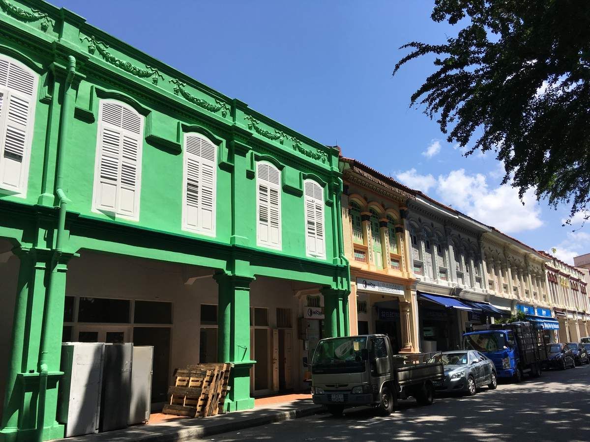 QUARTIER LITTLE INDIA, maisons colorées