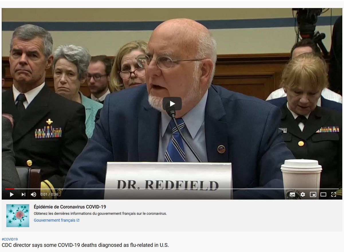 Le directeur du CDC américain Robert Redfield s’exprime lors d’une audition sur le coronavirus à Washington D.C.