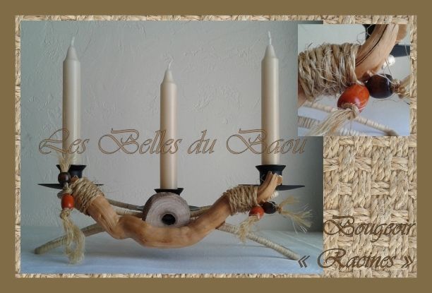 Bougeoirs natures, bohèmes, vintages, pièces uniques