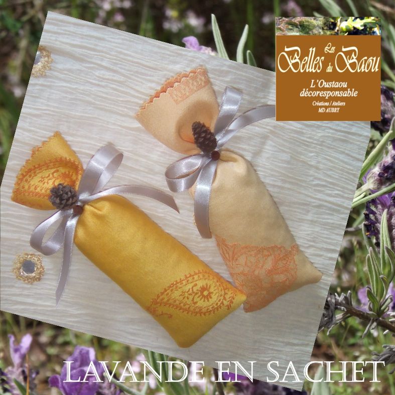 sachets et fuseaux de lavande