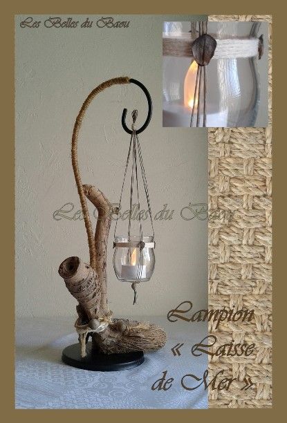 Bougeoirs style nature, bohème, vintage, pièces uniques
