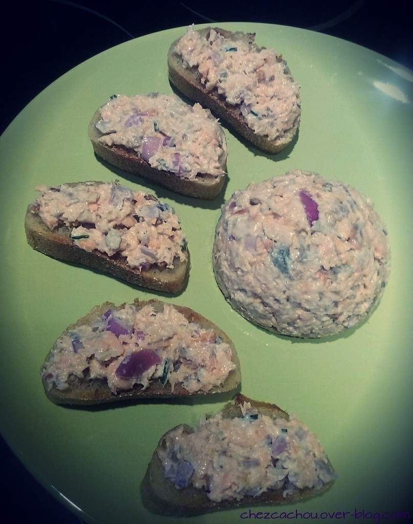 tartines aux restes de poisson