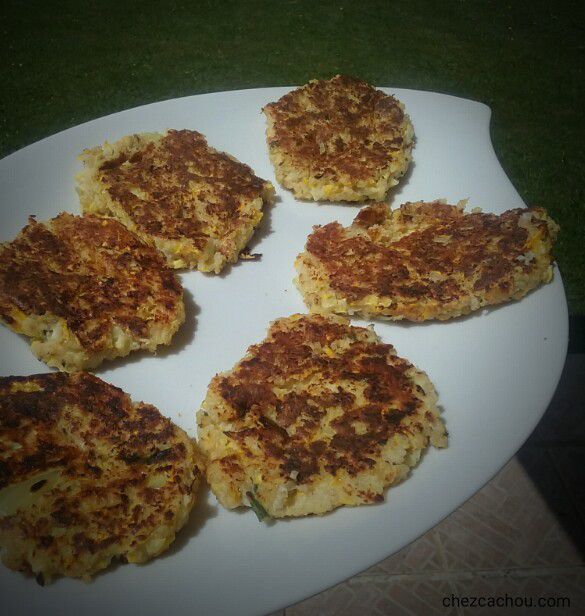 Galettes aux courgettes, quinoa et chèvre