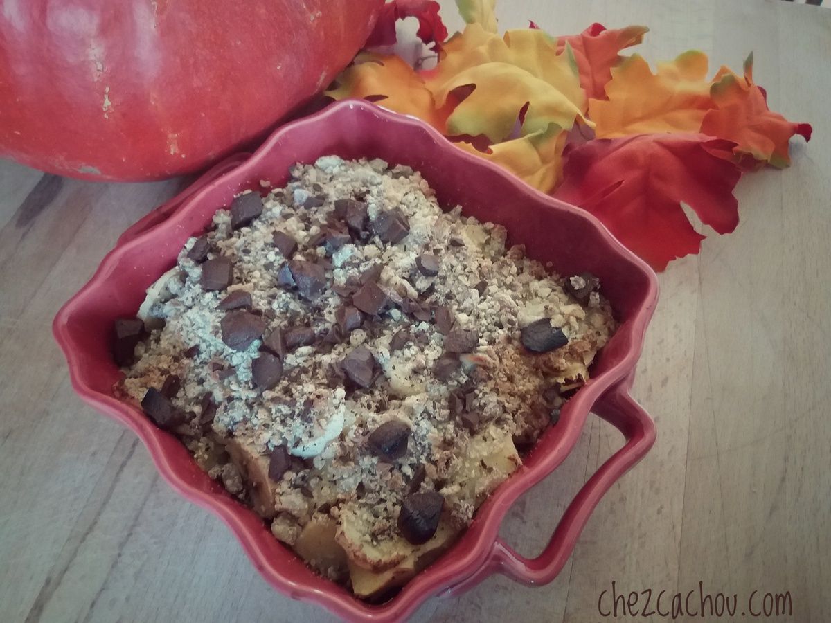 Crumble d'automne aux pépites de chocolat