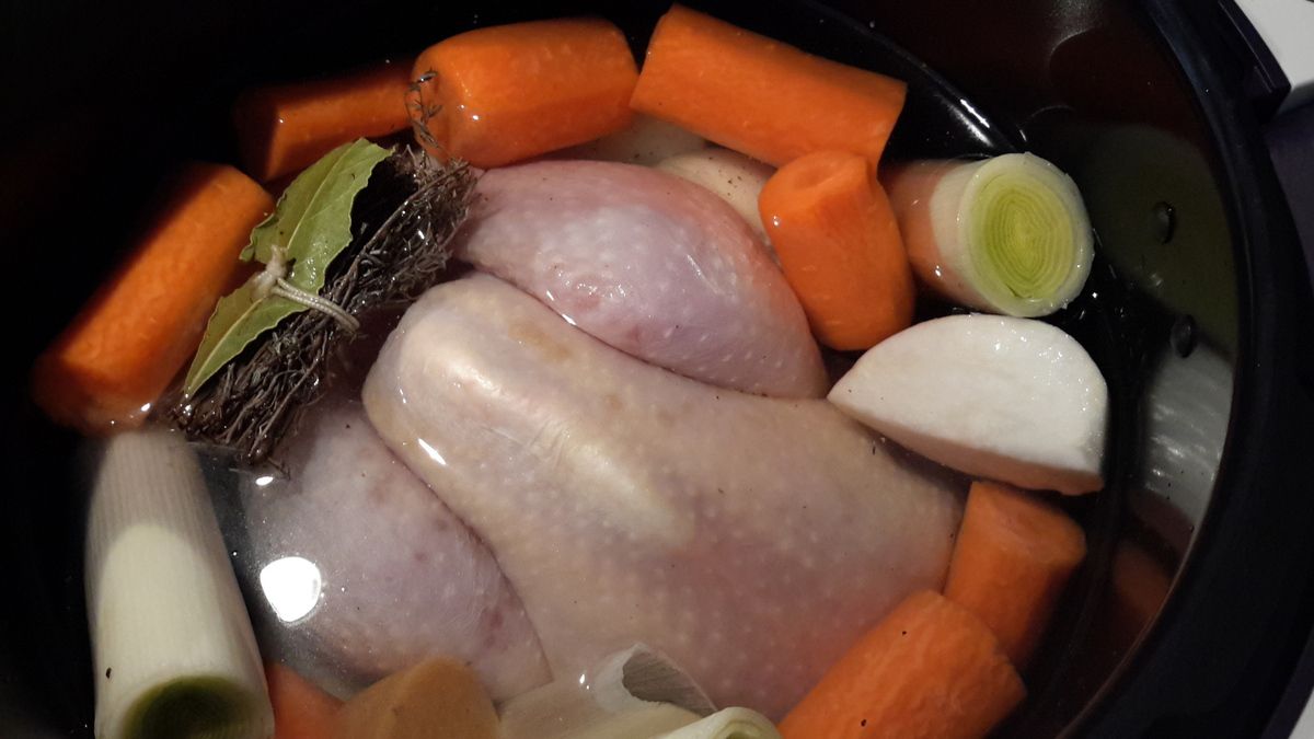 Poule au pot et sa sauce blanche au cookeo - Les recettes de sandrine au  companion ou pas