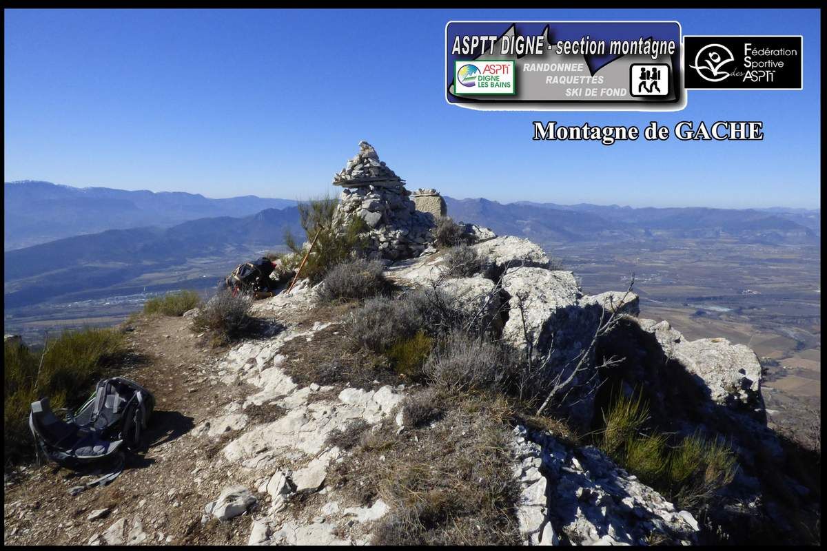 Sommet de la MONTAGNE de GACHE - 1357 m - Alpes du Sud - Sisteron - alpes de haute provence