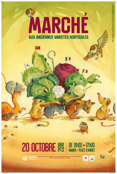 MArché desn anciennes variétés horticoles de Namur, affiche