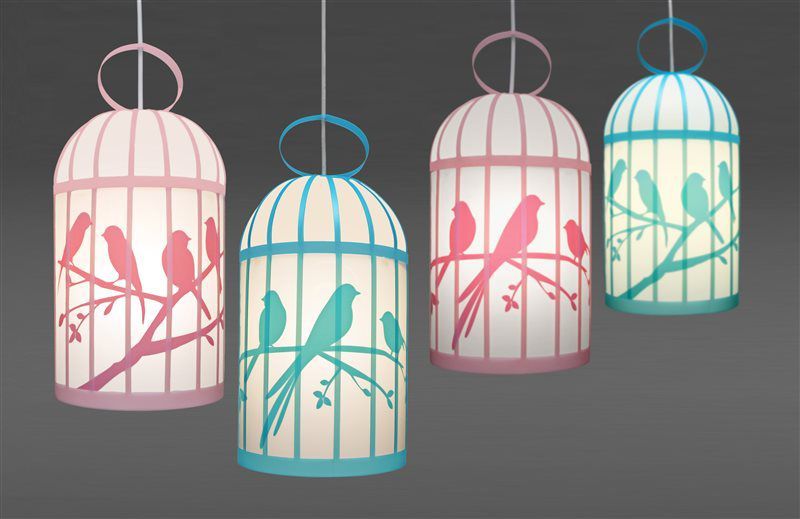 lampe cage à oiseau