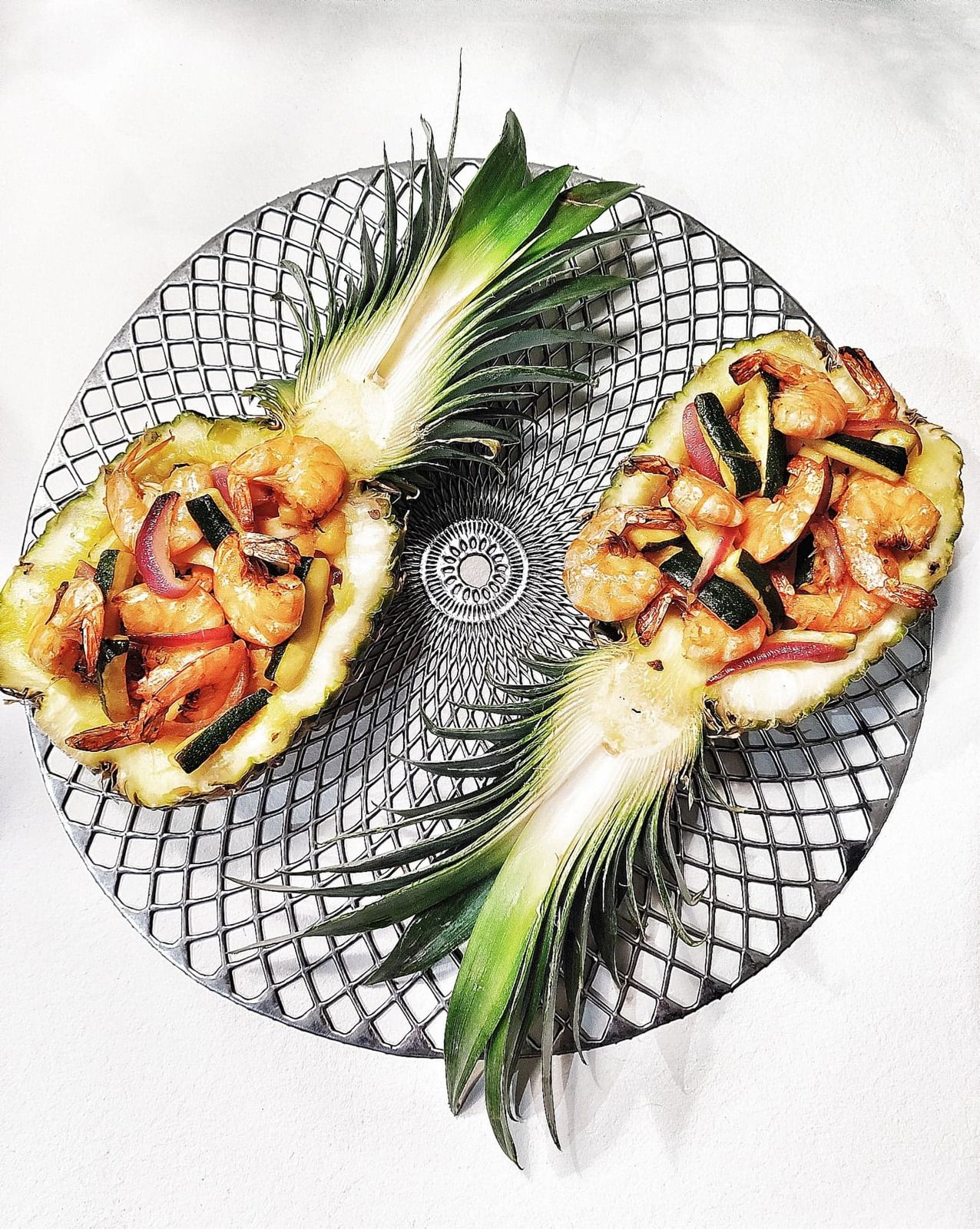 recette crevettes sautées à l'ananas