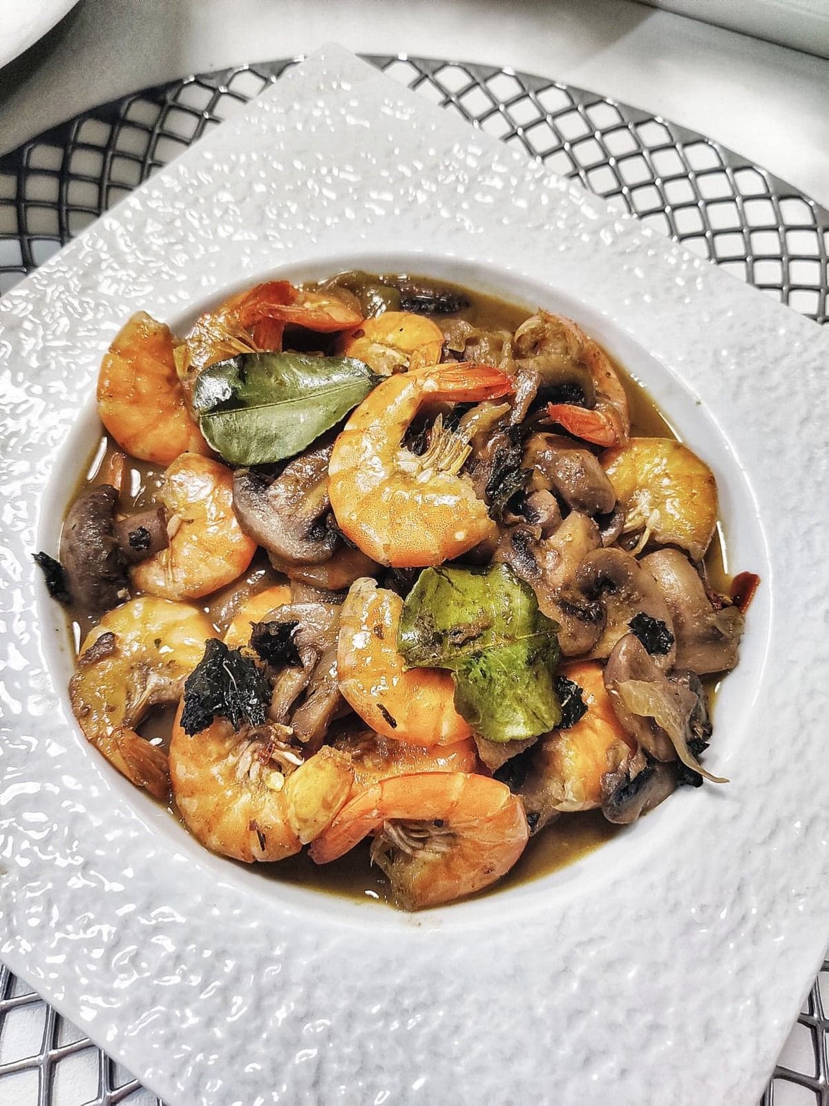 crevettes au curry
