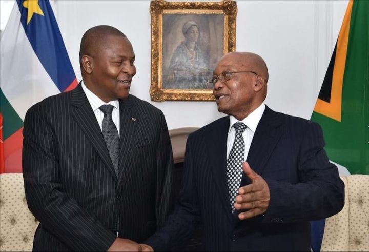   Le Président Zuma reçoit le Président Touadéra en visite de travail en Afrique du Sud