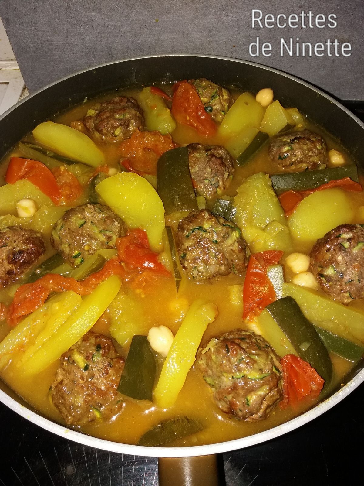 Kefta courgettes boeuf et tajine pommes de terre, courgettes WW - Les  recettes de Ninette