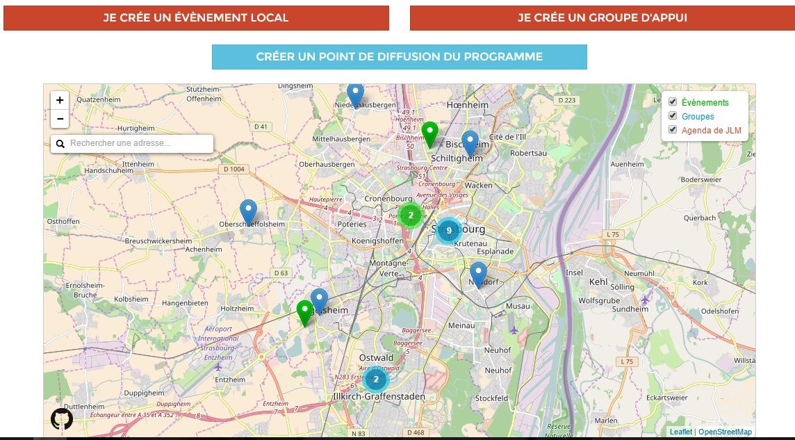 Carte interactive des groupes d'appui (sur le site jlm2017)