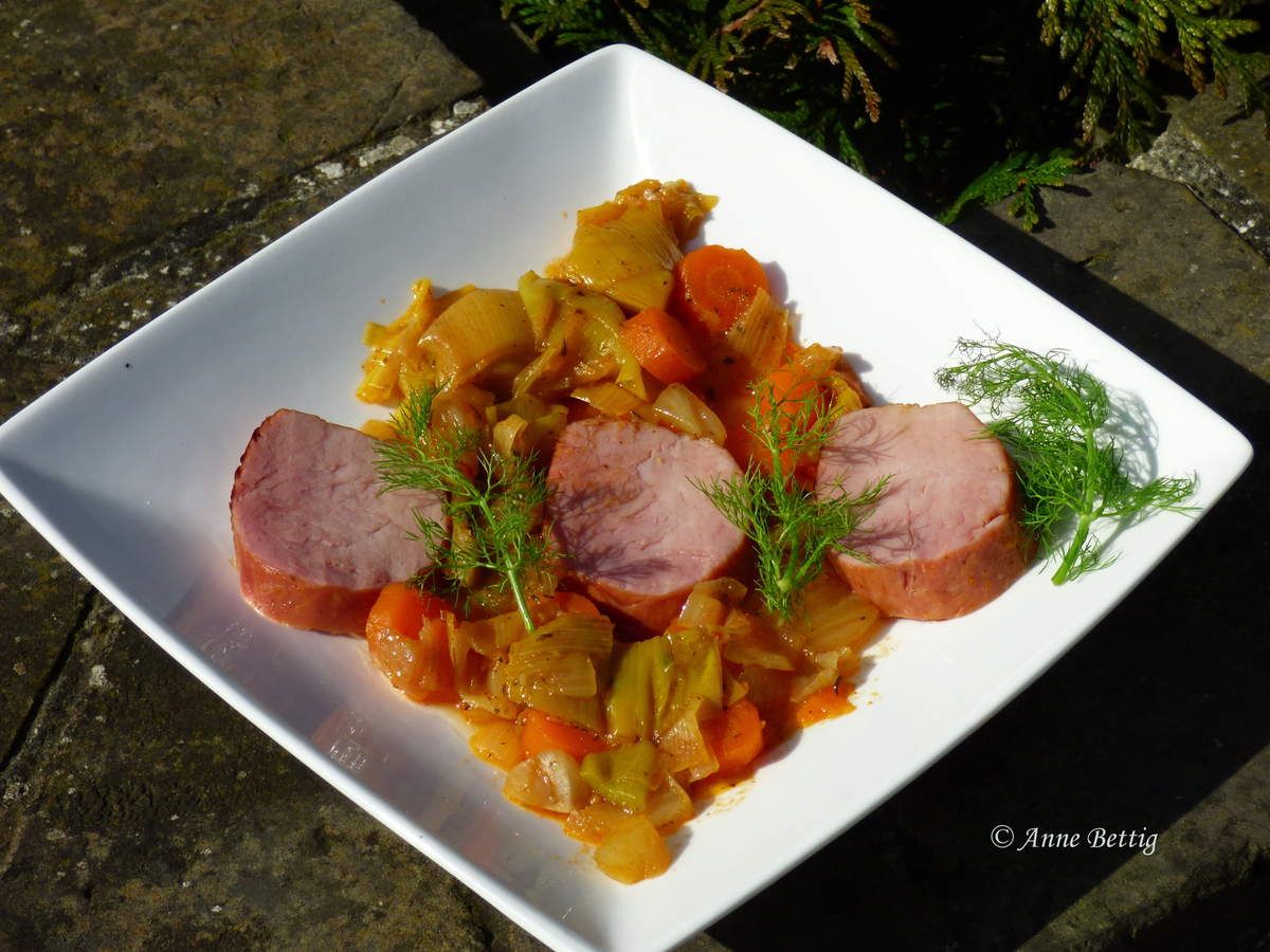 Filets de porc mijots aux légumes à la cocotte ou au Cookéo