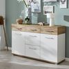 Magnifique meuble buffet design blanc et bois à prix canon !