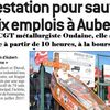 Jeudi 10 novembre, manifestation à Firminy (42) pour l'emploi à Aubert et Duval et dans la vallée de l'Ondaine
