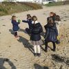 Sport à la plage et concours de château avant les vacances d'hiver