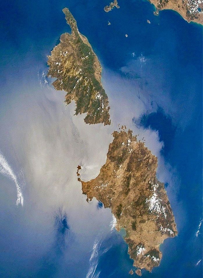 La Corse Vue De L Espace LA CORSE VUE DE L'ESPACE. - Corse Images et Histoire