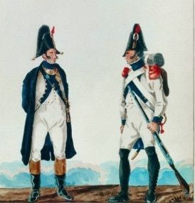 COSTUMES DE GARDES-CÔTES, OFFICIER ET SOLDAT
