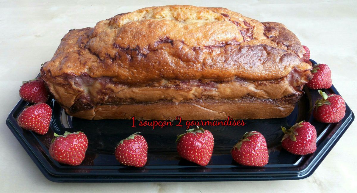 Cake Marbré Vanille-Fraise