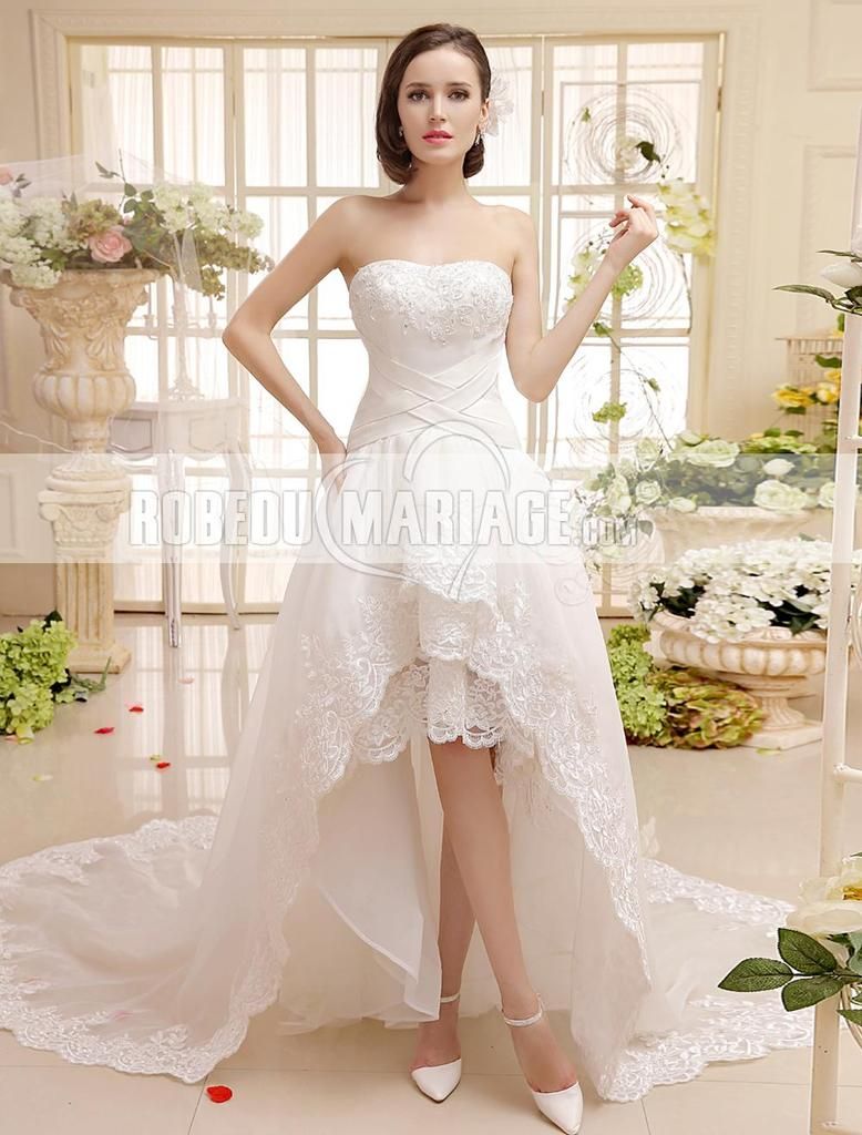 Superbe Robe De Mariee Courte En Ligne Vetements De Mariage Pas Cher
