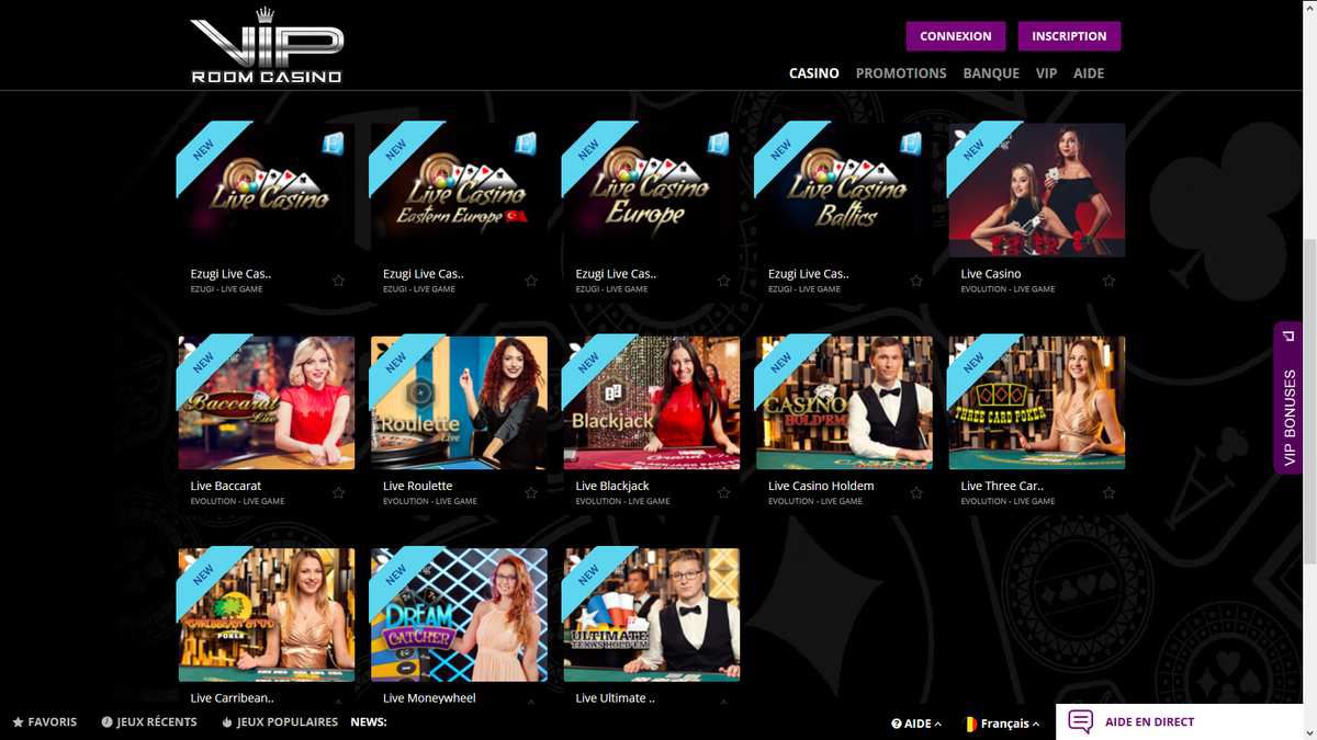 casino en direct VIP Room