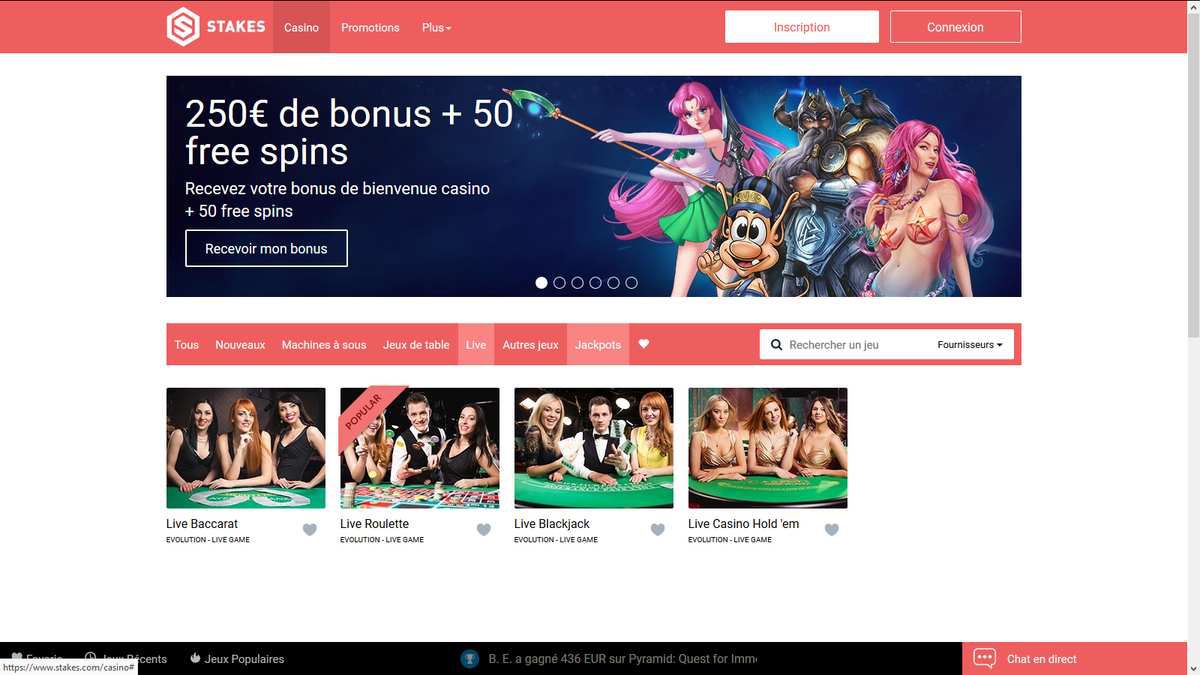 casino en direct Stakes Casino