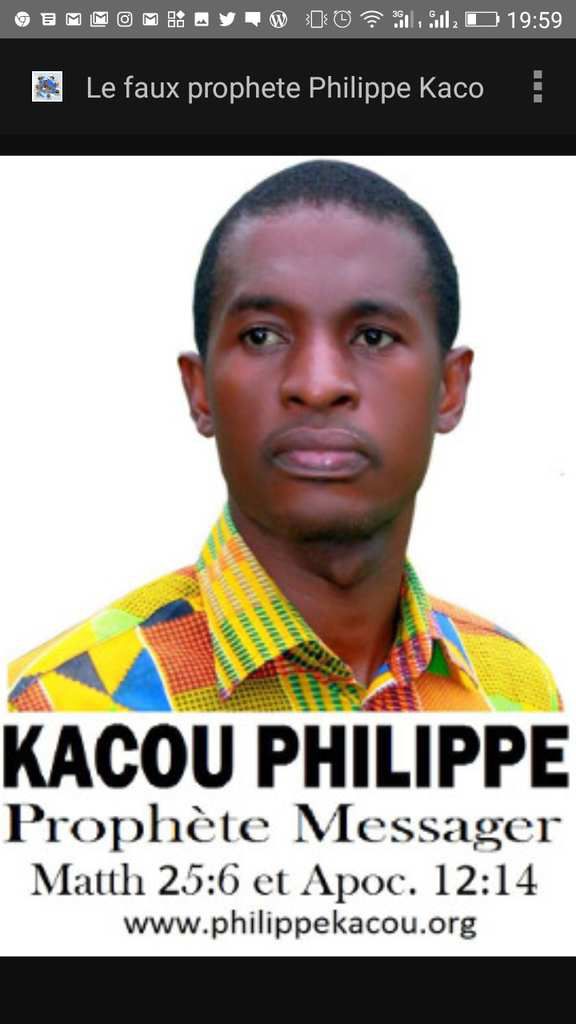Le faux prophète Kacou Philippe de Côte d'Ivoire