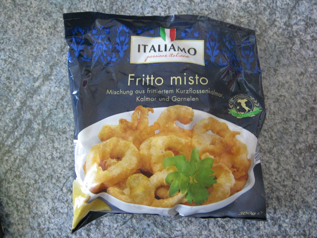 Lidl] Italiamo Fritto misto - Mischung aus frittiertem Kurzflossenklamar,  Kalmar und Garnelen - BlogTestesser