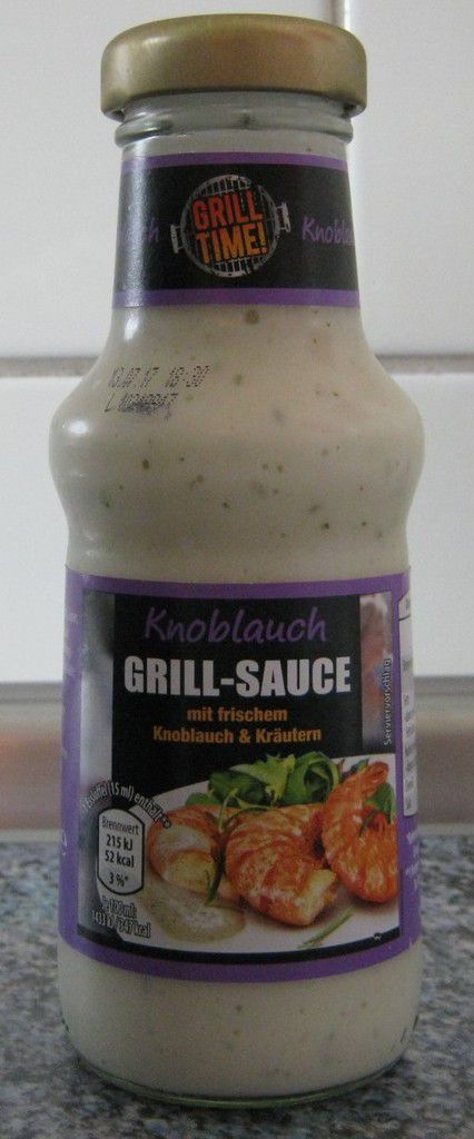 [Aldi Nord] Grill Time Knoblauch Grill-Sauce mit frischem Knoblauch und Kräutern von Voss Feinkost (Homann Feinkost)