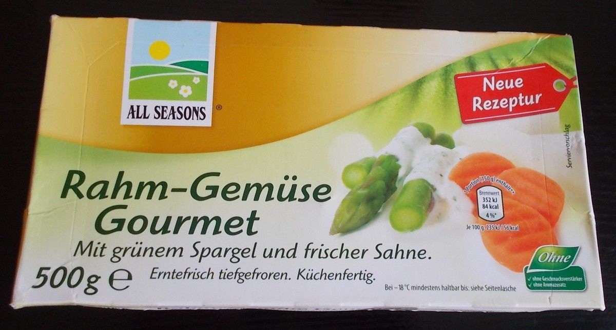 [Aldi Nord] All Seasons Rahm-Gemüse Gourmet mit grünem Spargel