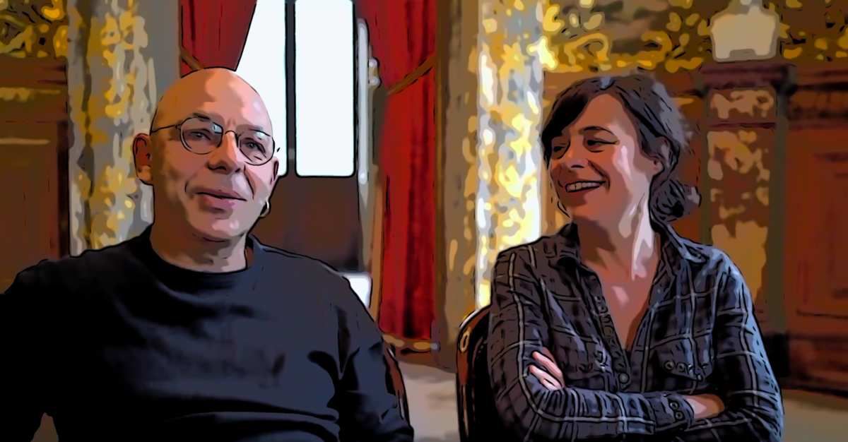 Valérie Lesort et Christian Hecq - © Graphisme Y.P. d'après une video de l'Opéra-Comique - 