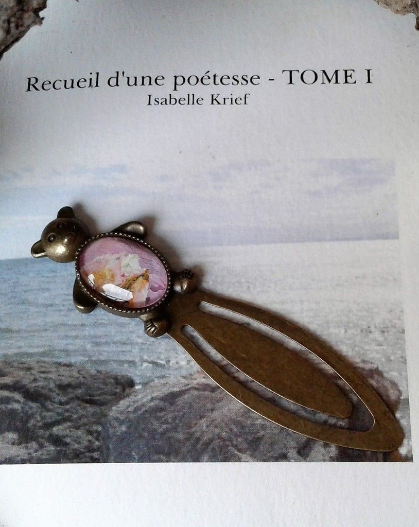 art nouveau,peint par artiste,marque page ourson bronze,cabochon verre ovale 13x18 mm,accessoire boheme gothique victorien hippie romantique,roman lecture livre litterature,rose vert jaune,blanc orange mauve